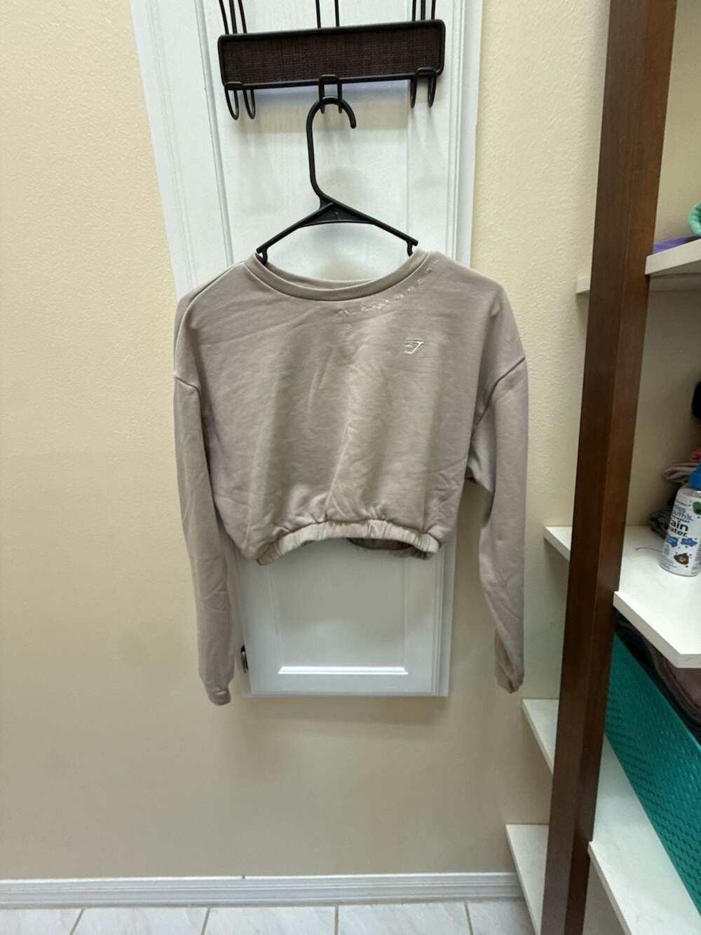 Gymshark Whitney Simmons Cropped Pullover Sweatshirt Mink Size S